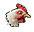 Ängstliches Huhn