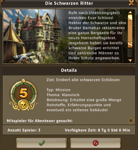 Detailfenster von "Die schwarzen Ritter"